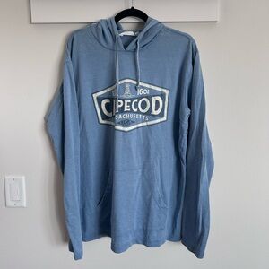 Camp David Blue Cape Cod Graphic Lightweight Hoodie NWOT SZ L